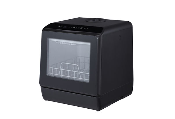 black tabletop dishwasher